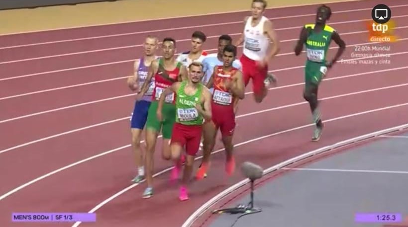 Attaoui en el Mundial. Imagen RTVE