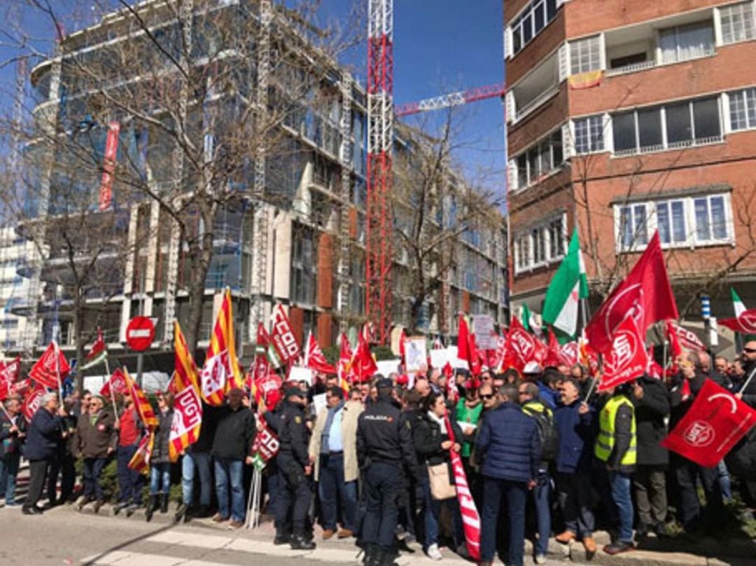 Imágenes de archivo de las manifestaciones por el desbloqueo del convenio en Madrid  