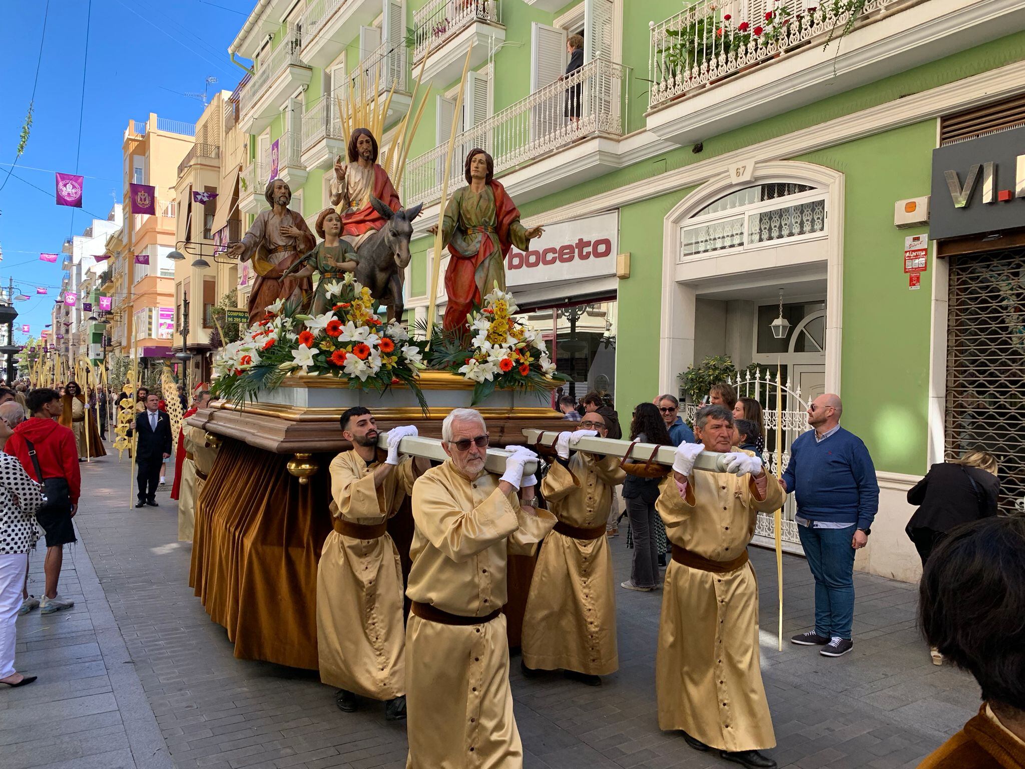 El nuevo carro-anda de la Entrada de Jesús en Jerusalem.