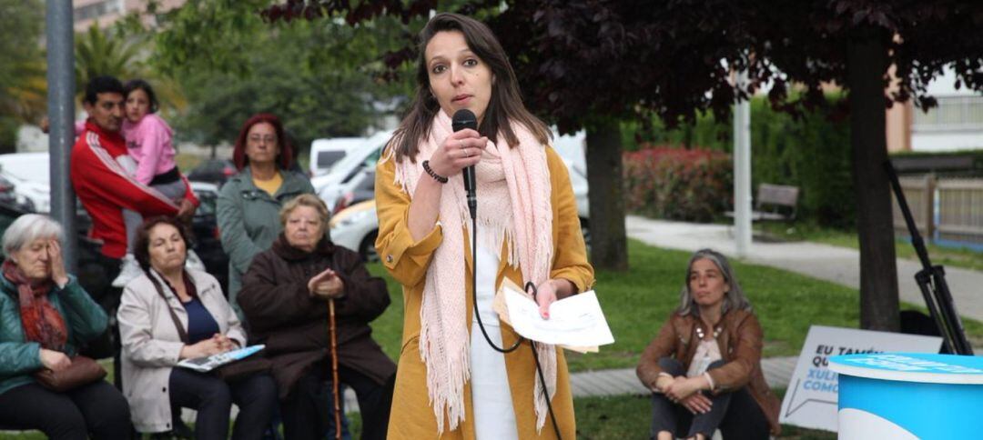 Silvia Cameán, Marea Atlántica, durante la campaña electoral