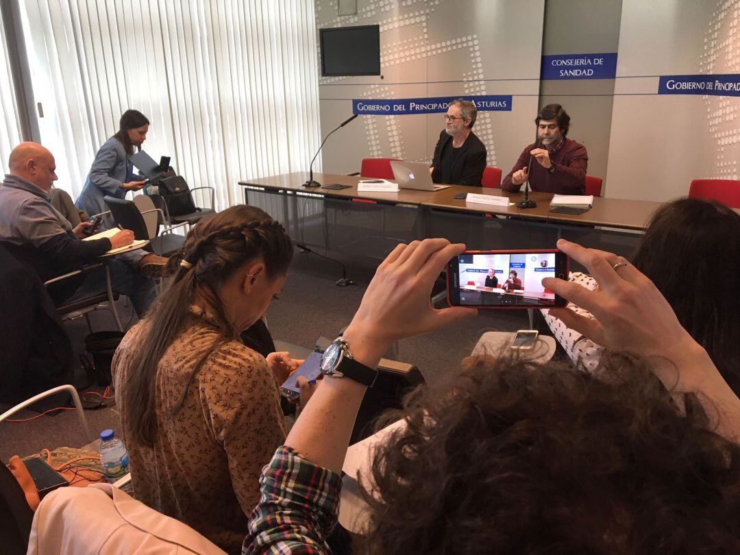 Rueda de prensa de los responsables sanitarios.