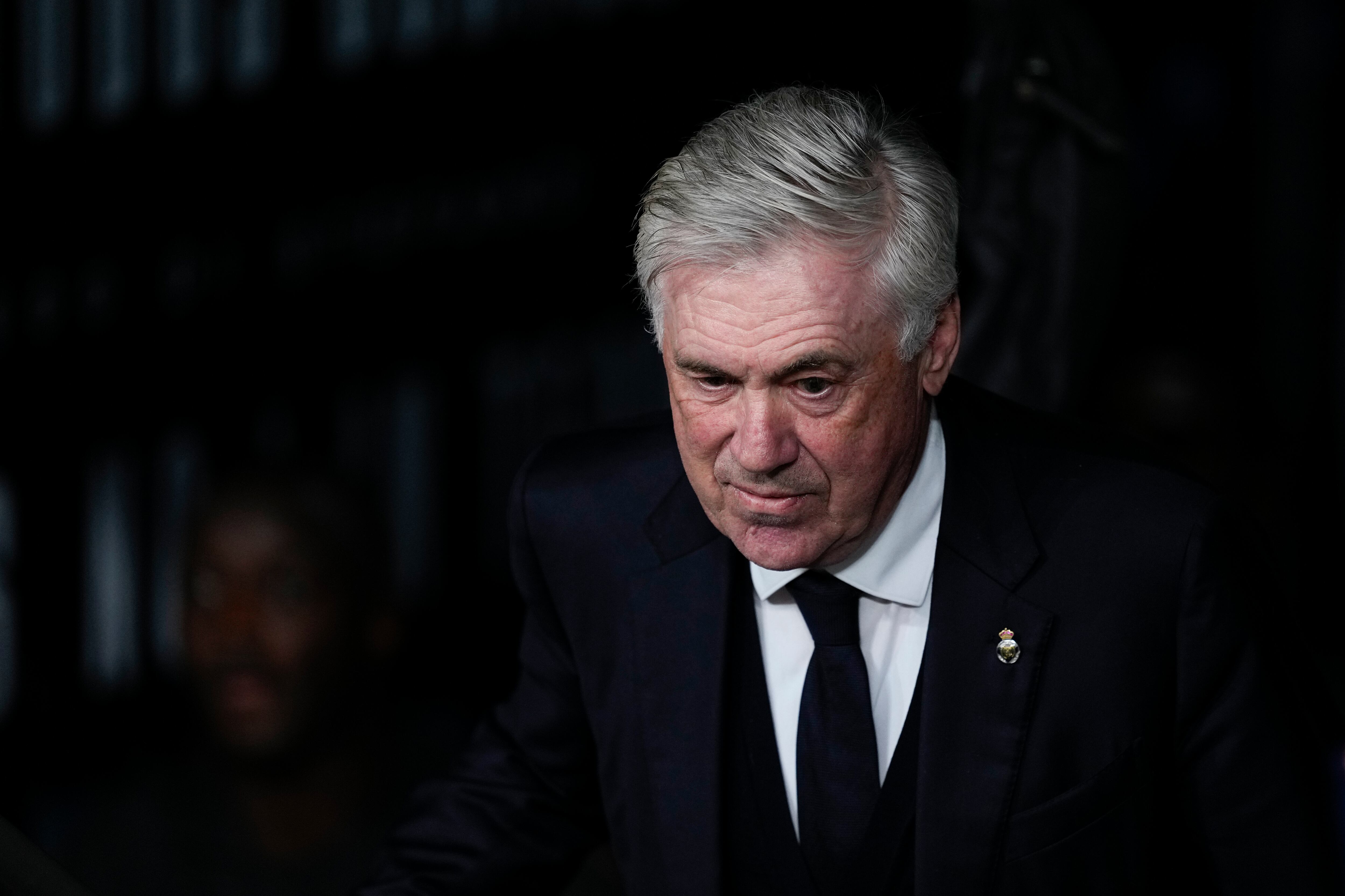 Carlo Ancelotti, durante el partido de LaLiga entre Real Madrid y Valencia