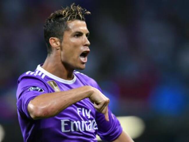 Cristiano Ronaldo celebra su primer gol en Cardiff