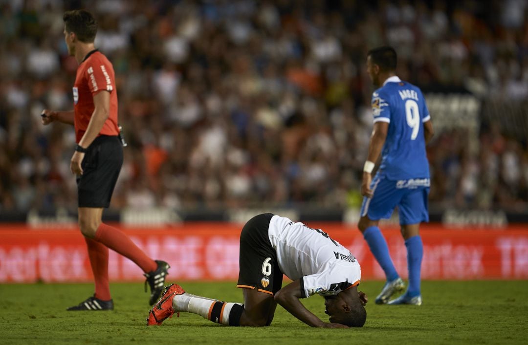 Kondogbia, lesionado ante el Getafe.