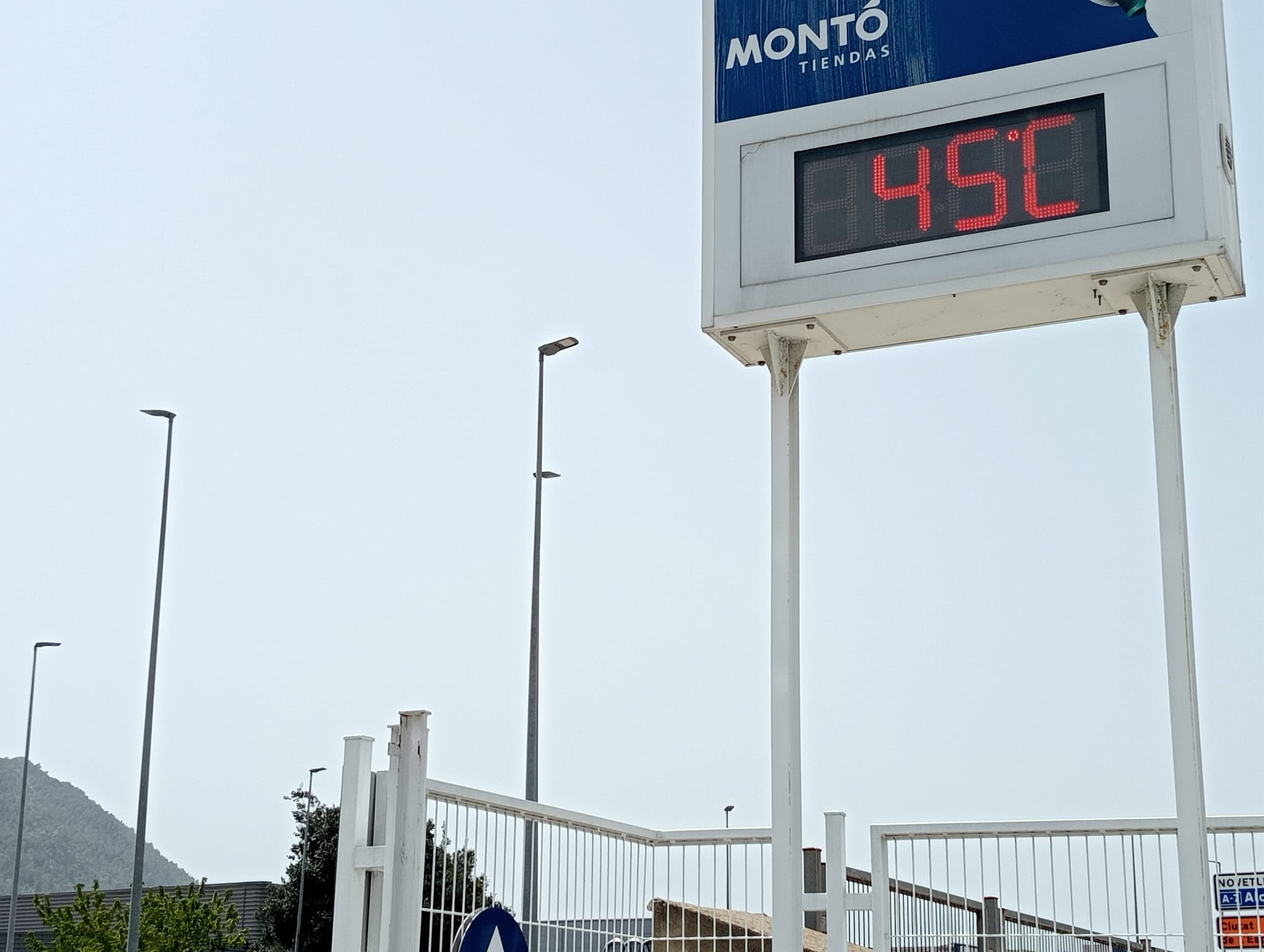 Termómetro de Xàtiva de este jueves 10 de agosto de 2023, con 45 ºC