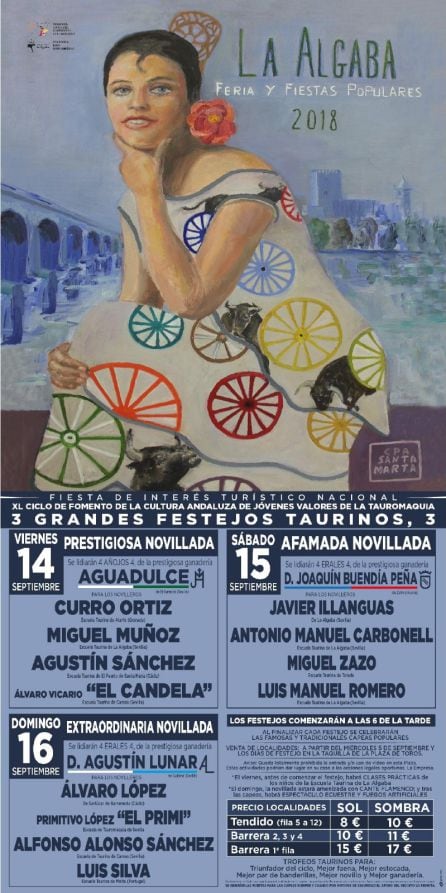 Cartel del la Feria Taurina de La Algaba 2018