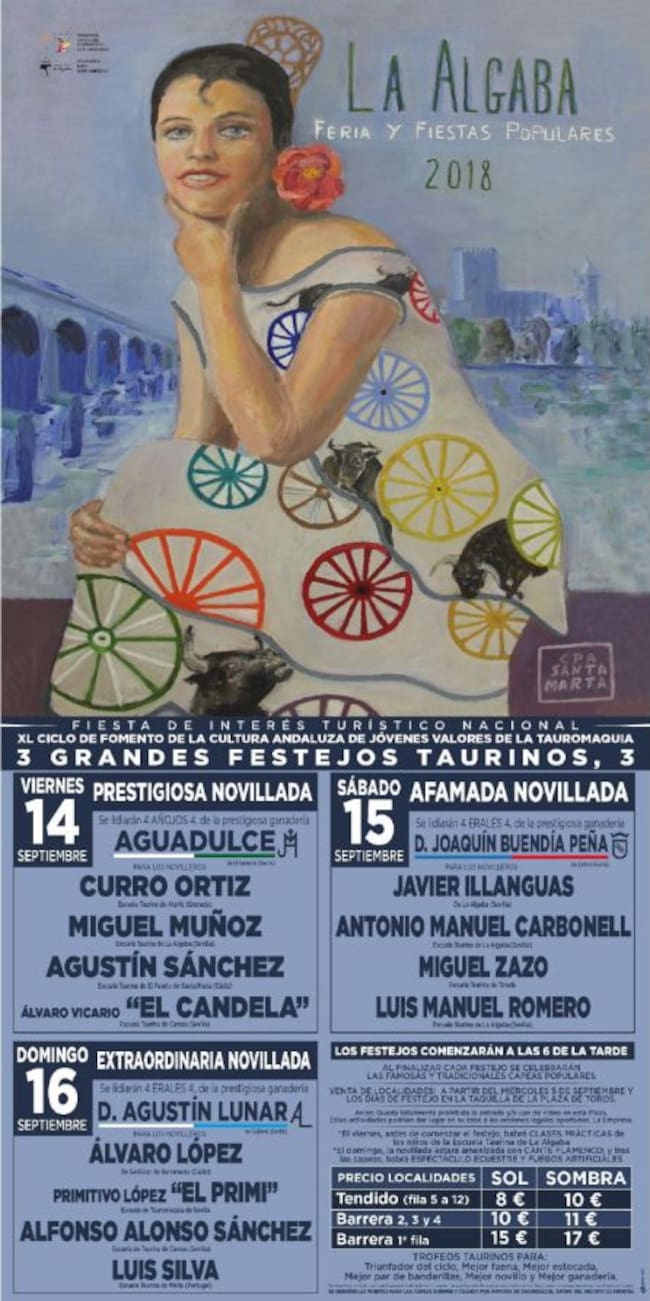 Cartel del la Feria Taurina de La Algaba 2018