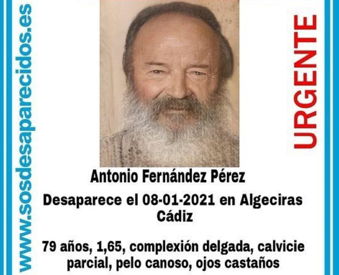 Cartel alertando de la desaparición.