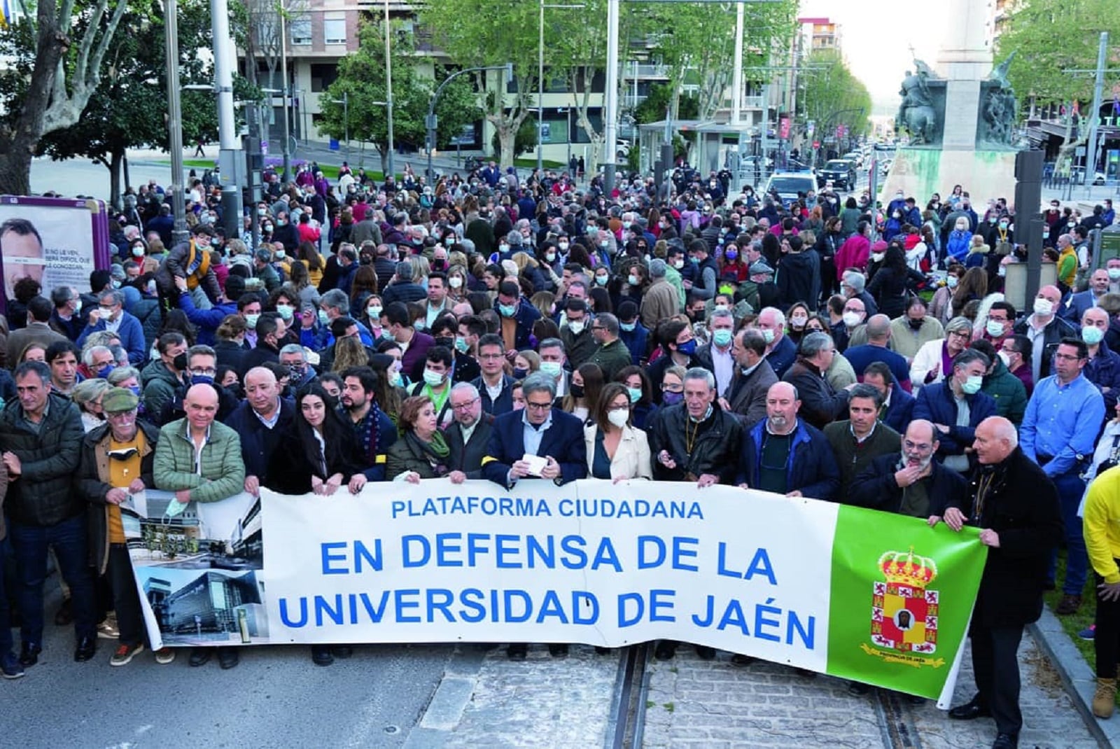 La primera manifestación que realizó la Plataforma en Defensa de la UJA allá por 2022