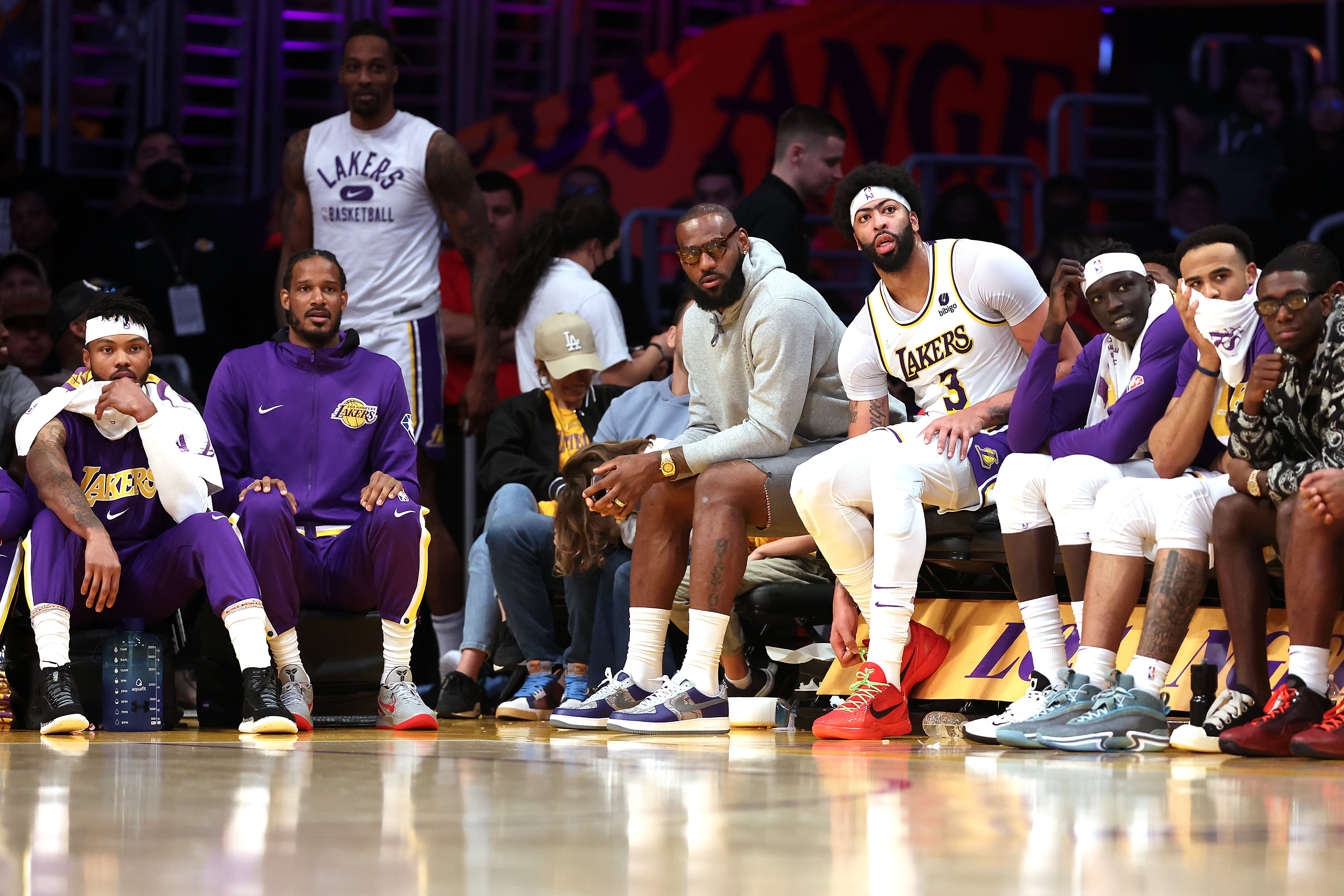 Los Angeles Lakers, en el partido contra Denver Nuggets