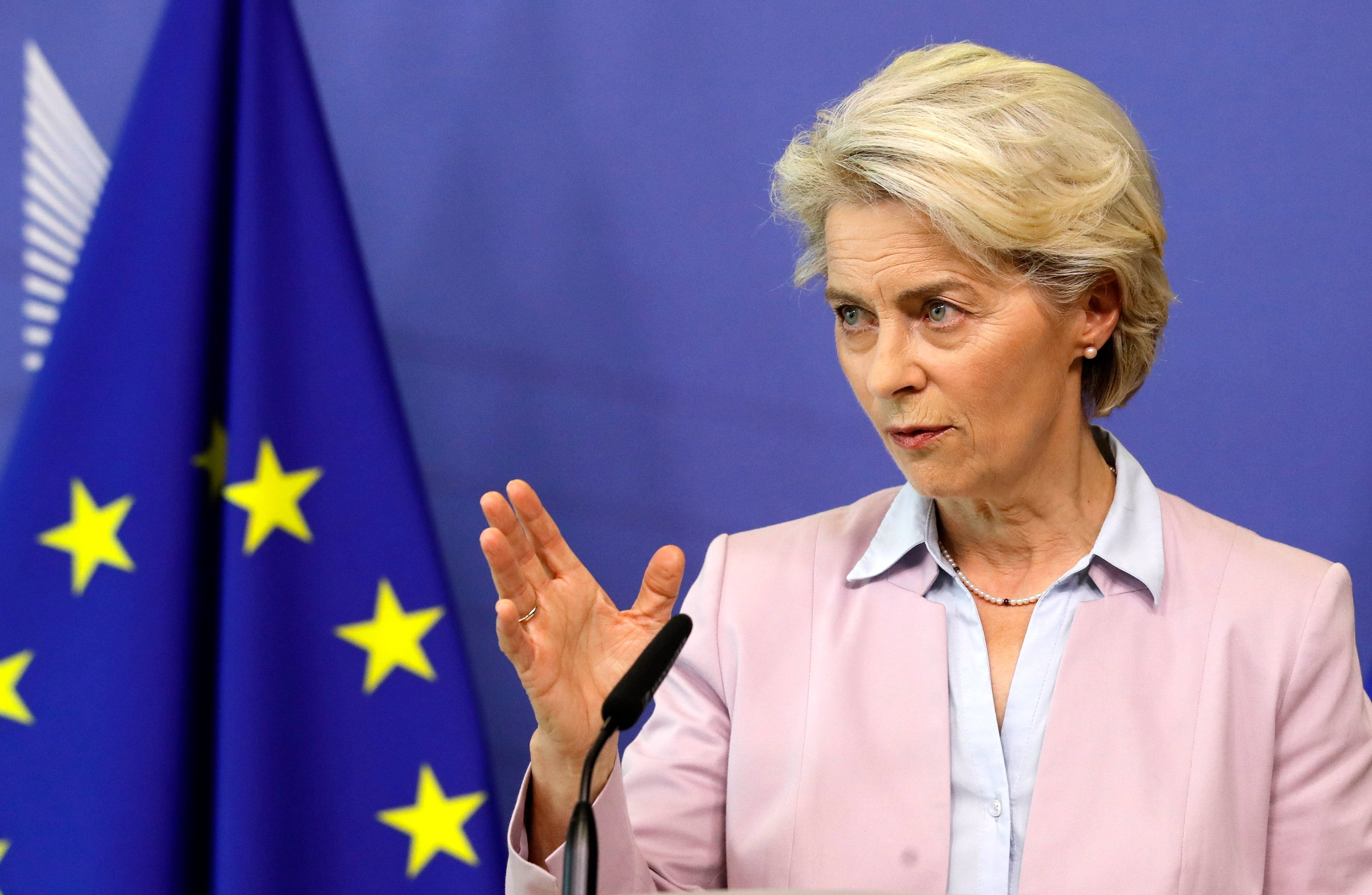 La presidenta de la Comisión Europea, Ursula von der Leyen, este miércoles