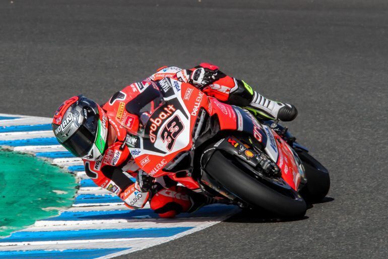 Marco Melandri rodando el último día en el trazado jerezano 