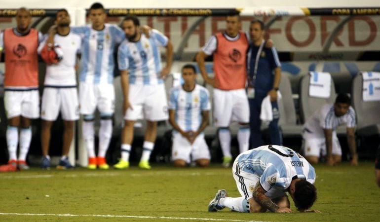 Messi, tras fallar el penalti en la final de la Copa América.