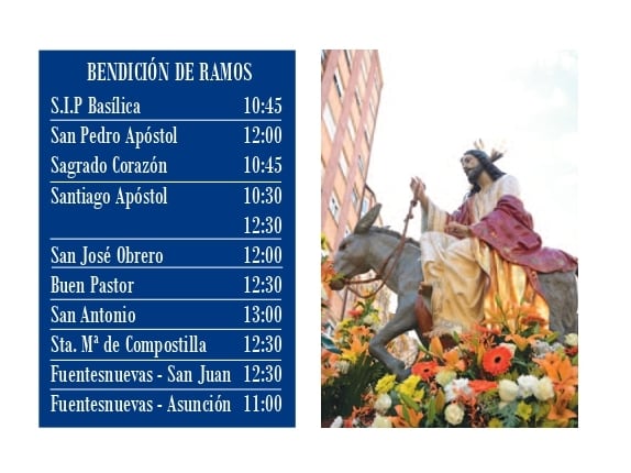 Horario bendición Palmas
