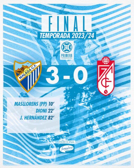 El Málaga venció 3-0 al Recreativo Granada en La Rosaleda