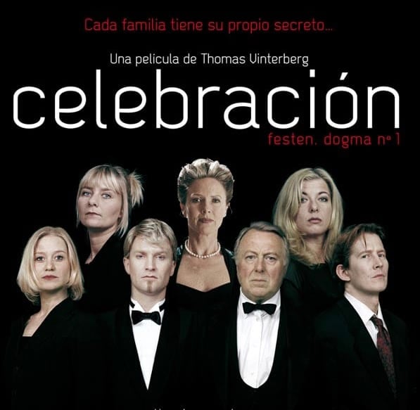 Cartel de Celebración, de Thomas Vinterberg. La primera película del movimiento Dogma 95.