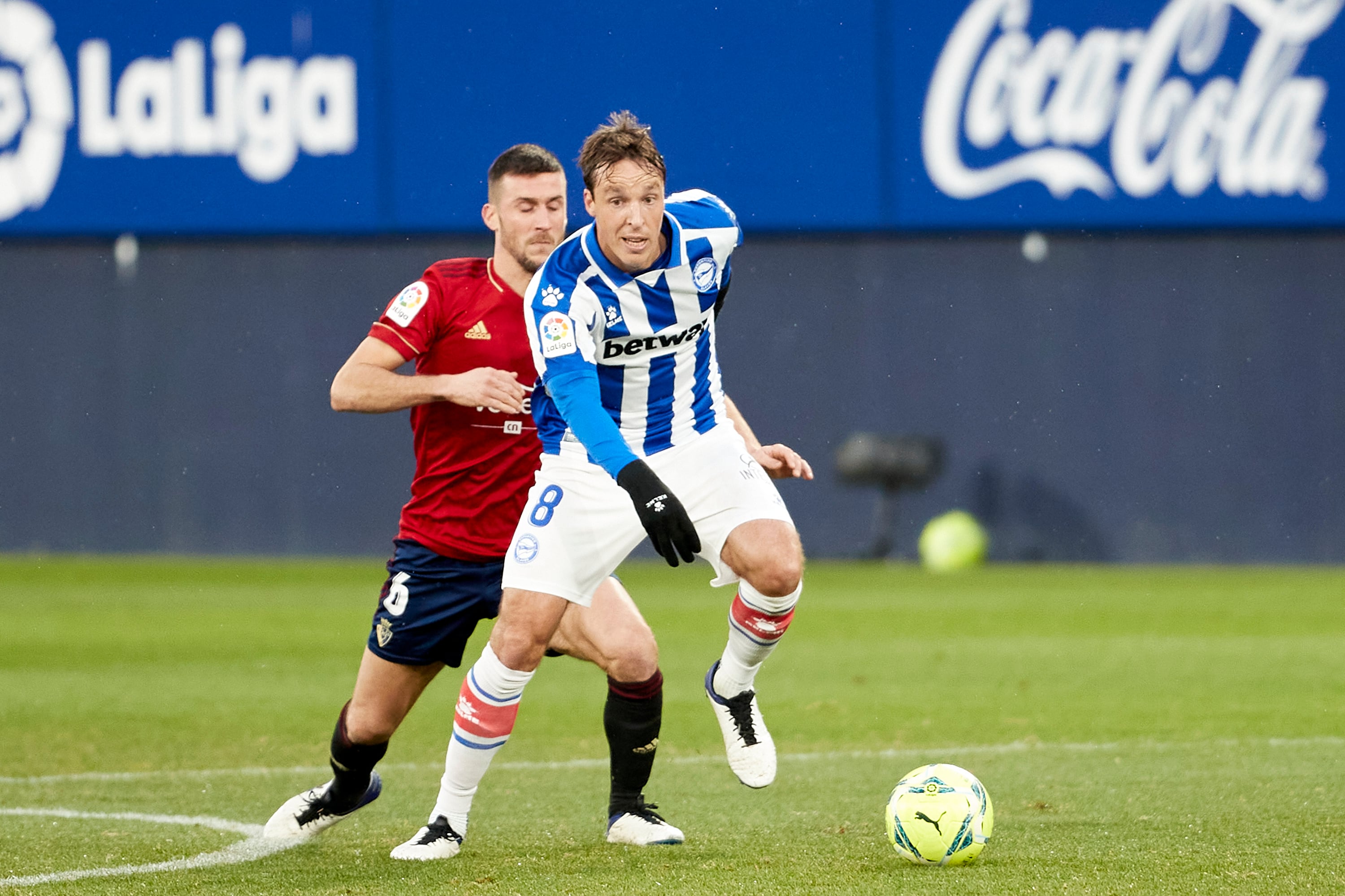 Tomás Pina durante un partido con el Deportivo Alavés