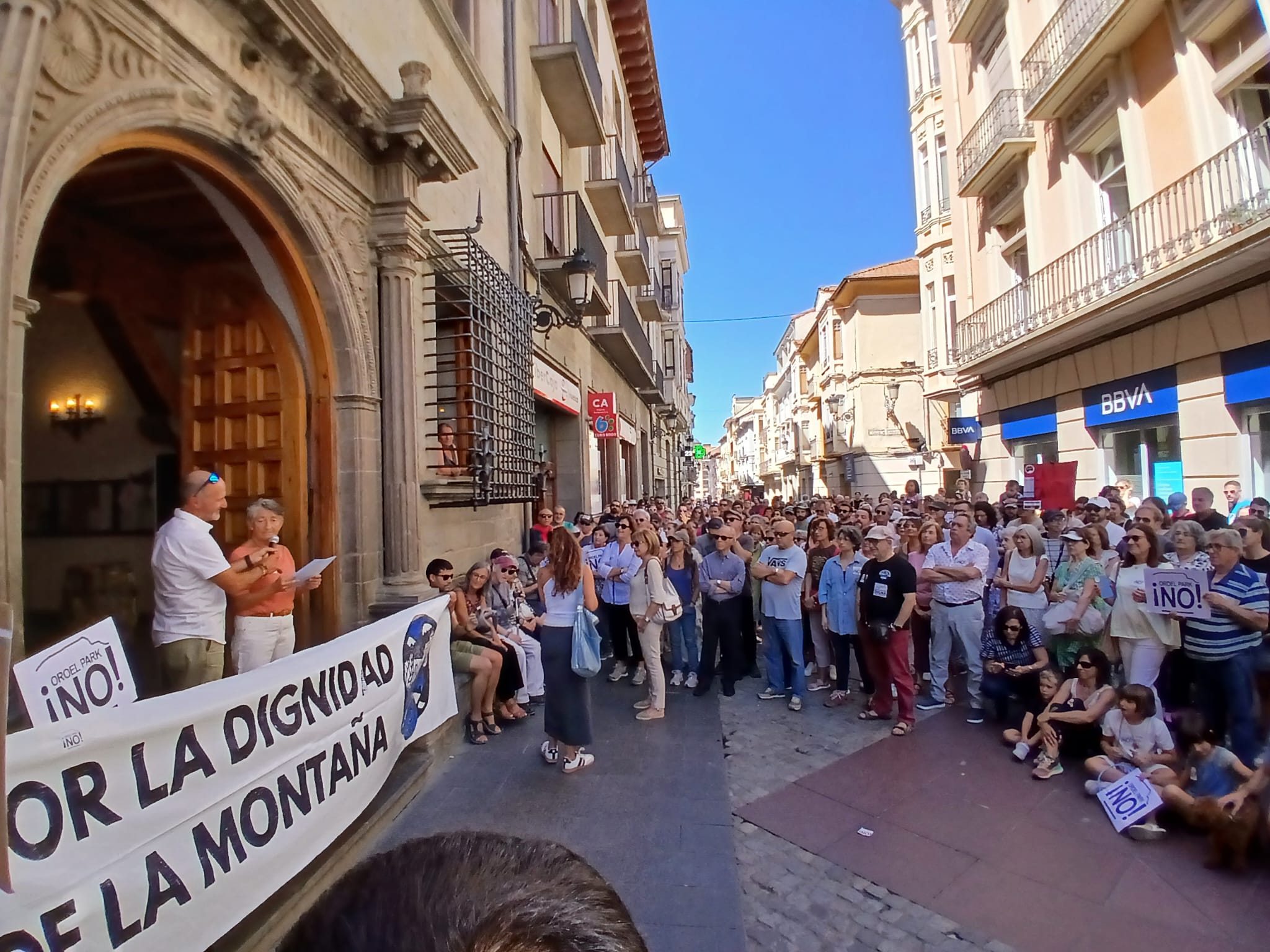 Manifestación de este sábado contra el proyecto Oroel Park