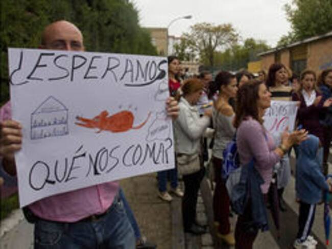 Manifestación de padres de alumnos del colegio Manuel de Falla de Jerez de la Frontera (Cádiz)