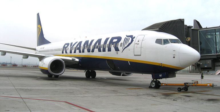 Uno de los aviones de la compañía de bajo coste Ryanair