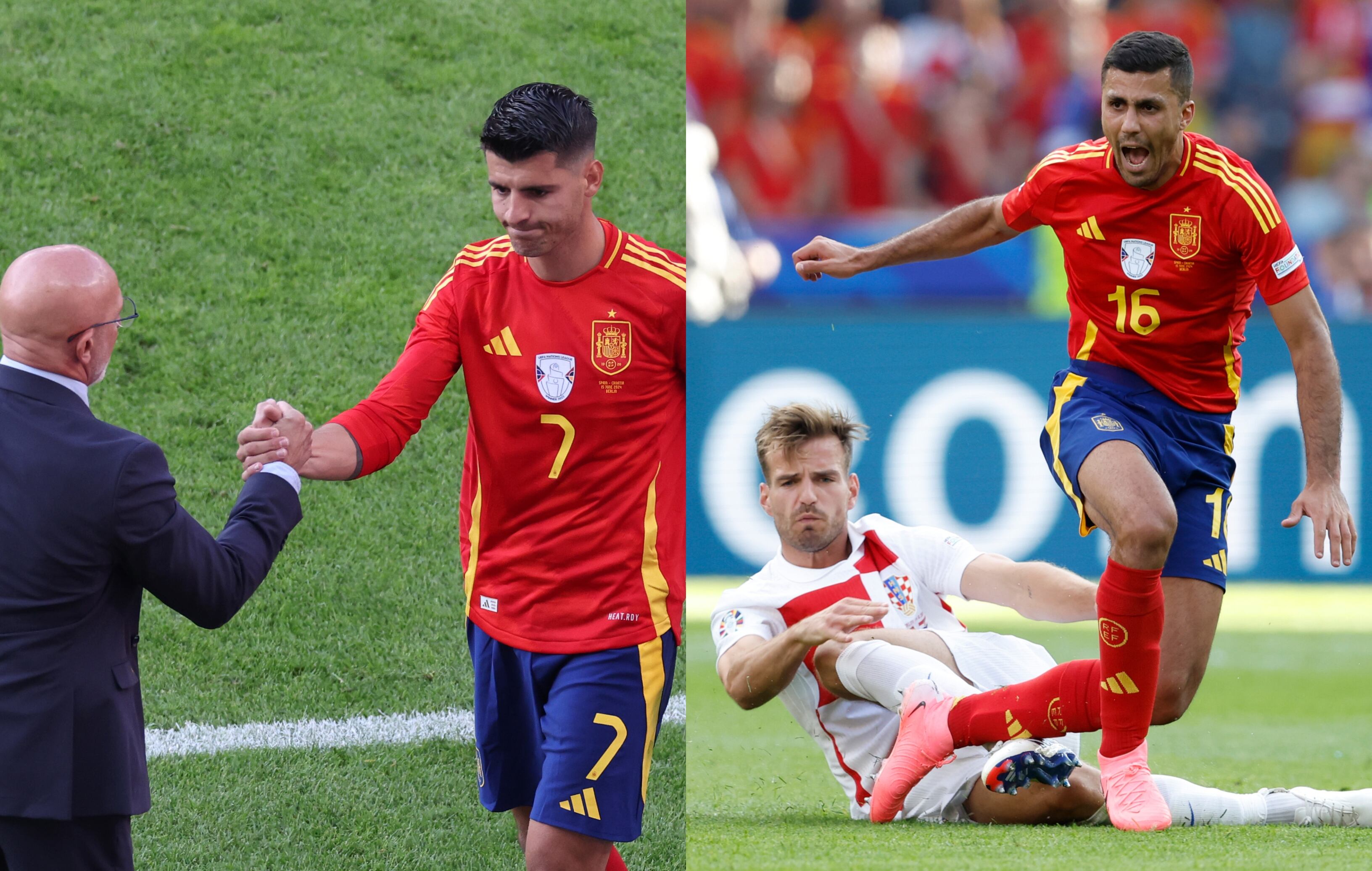 Morata y Rodri Hernández, lesionados en el primer partido de España en la Eurocopa