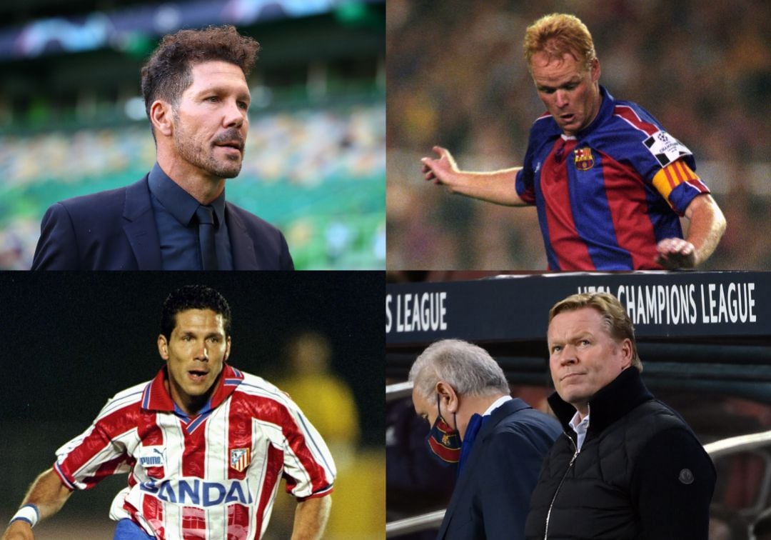 Simeone y Koeman, un cara a cara en el césped y el área técnica.