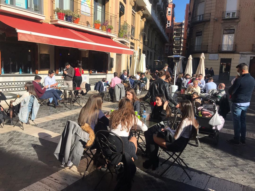 Terrazas en nochebuena en Murcia