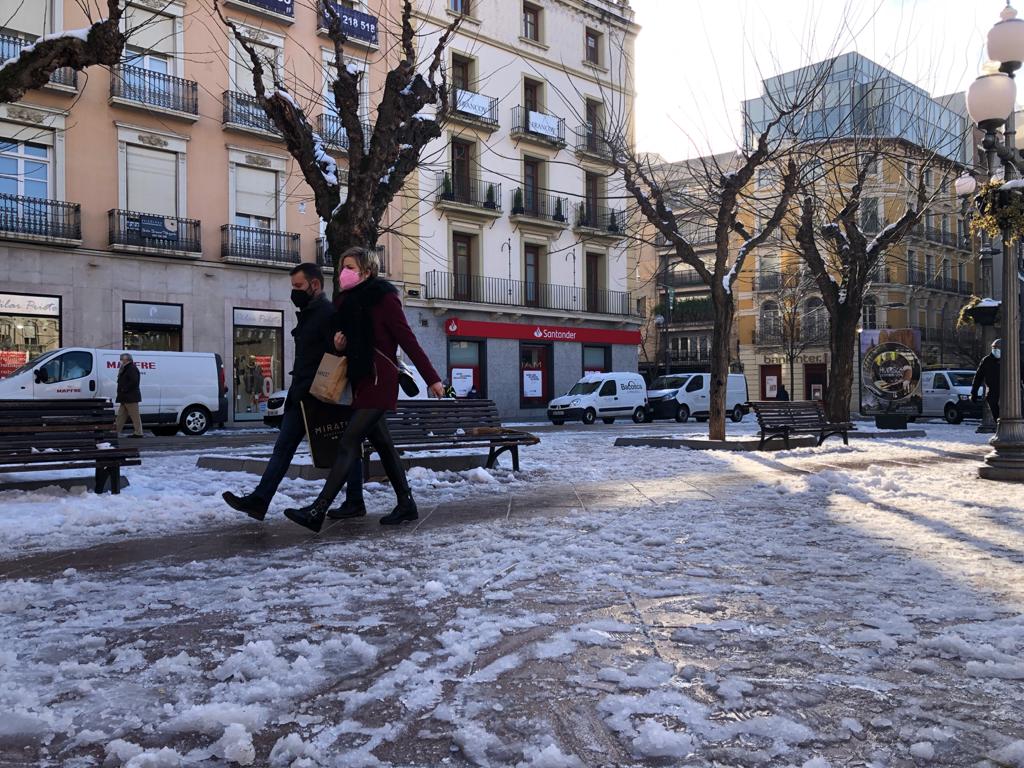 Imagen de la última nevada en Huesca