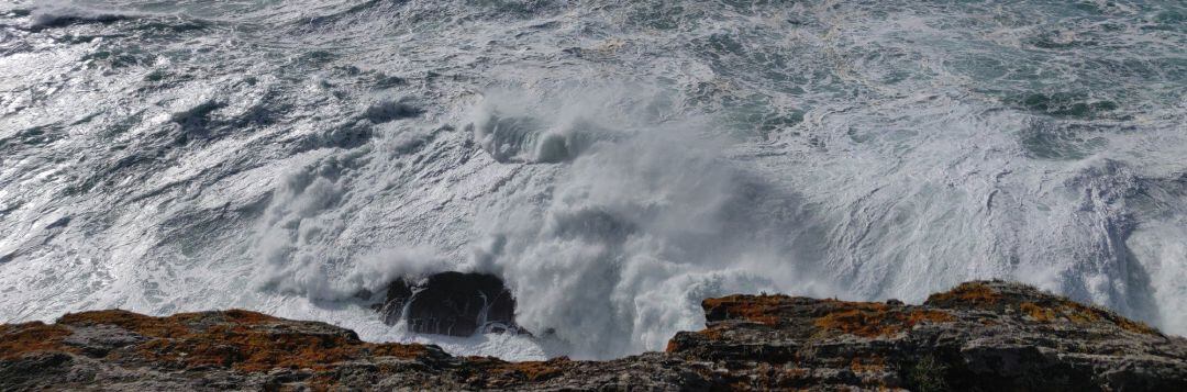 Temporal en la costa gallega por fuerte oleaje y viento