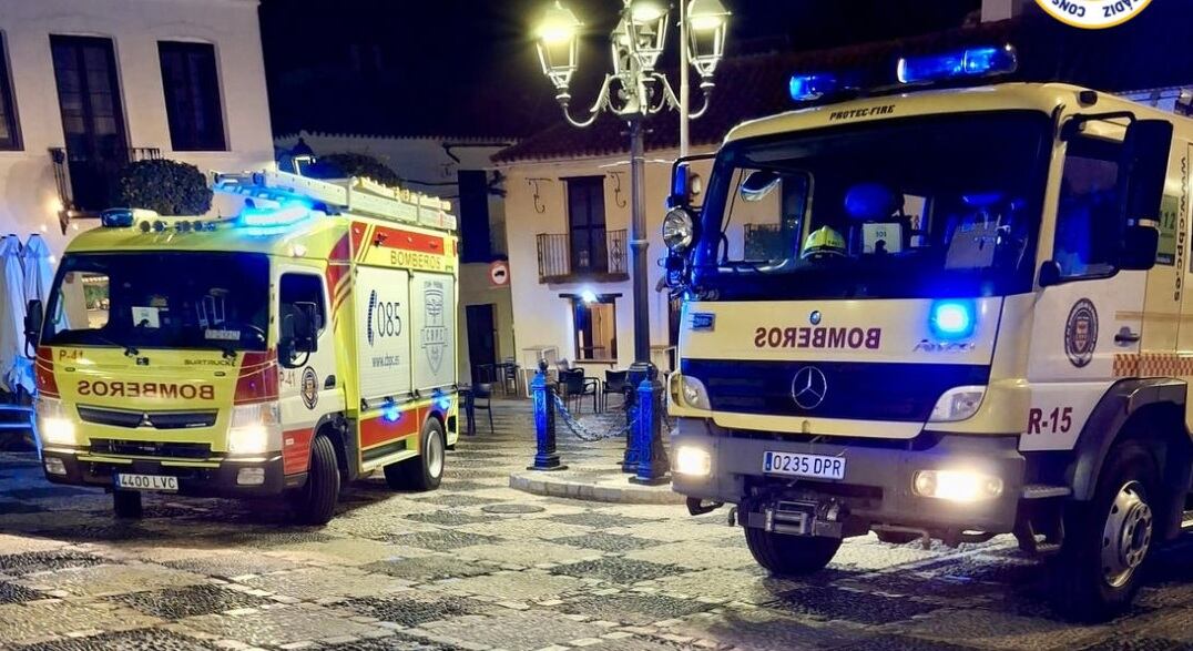 Trabajos de extinción en la zona