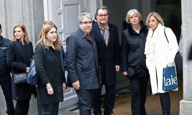 Francesc Homs, Artur Mas, Irene Rigau y Joana Ortega en el Supremo