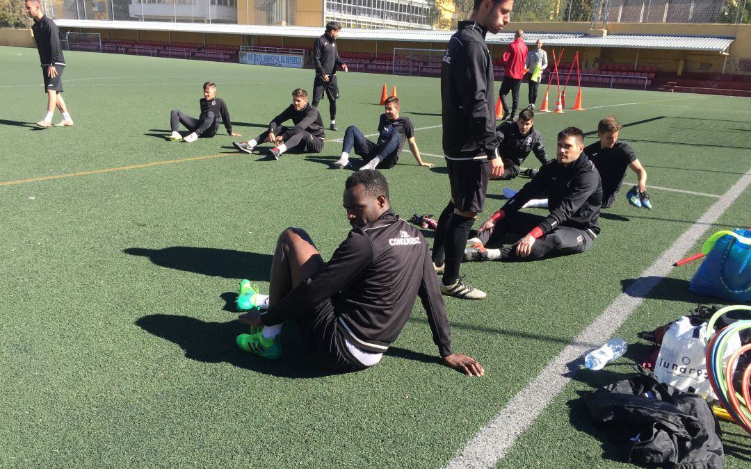 Chrisantus en el entrenamiento del Conquense 