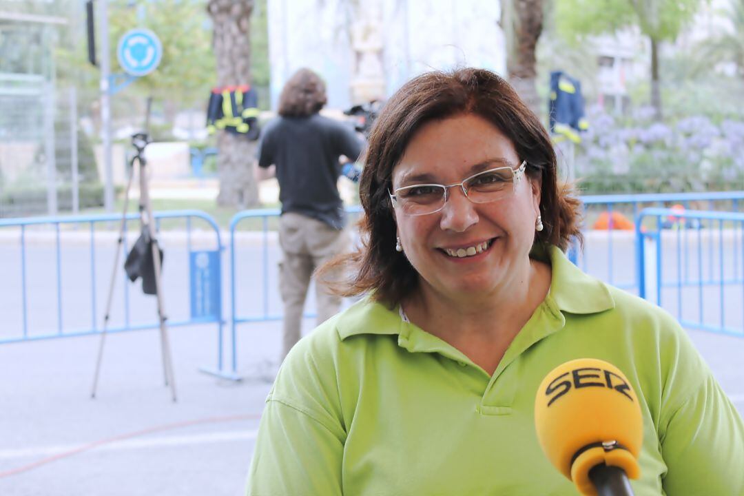 Imagen de archivo de Reyes Martí durante las pasadas Hogueras de San Juan