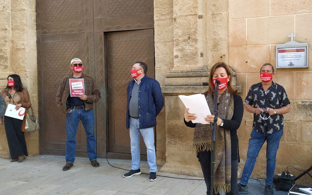 La presidenta de Aehtma, Cristina Sellés, en la concentración celebrada en noviembre de 2020.