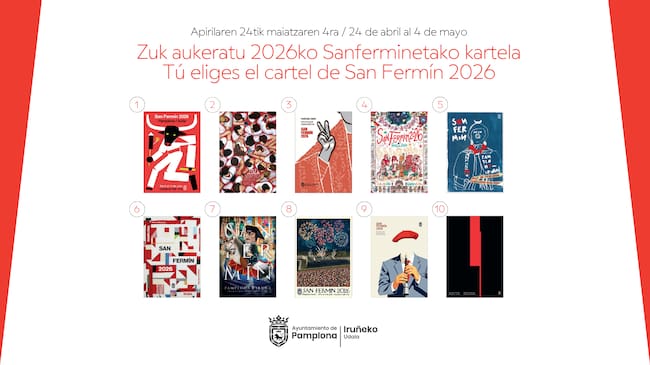 Carteles finalistas para los Sanfermines de 2026