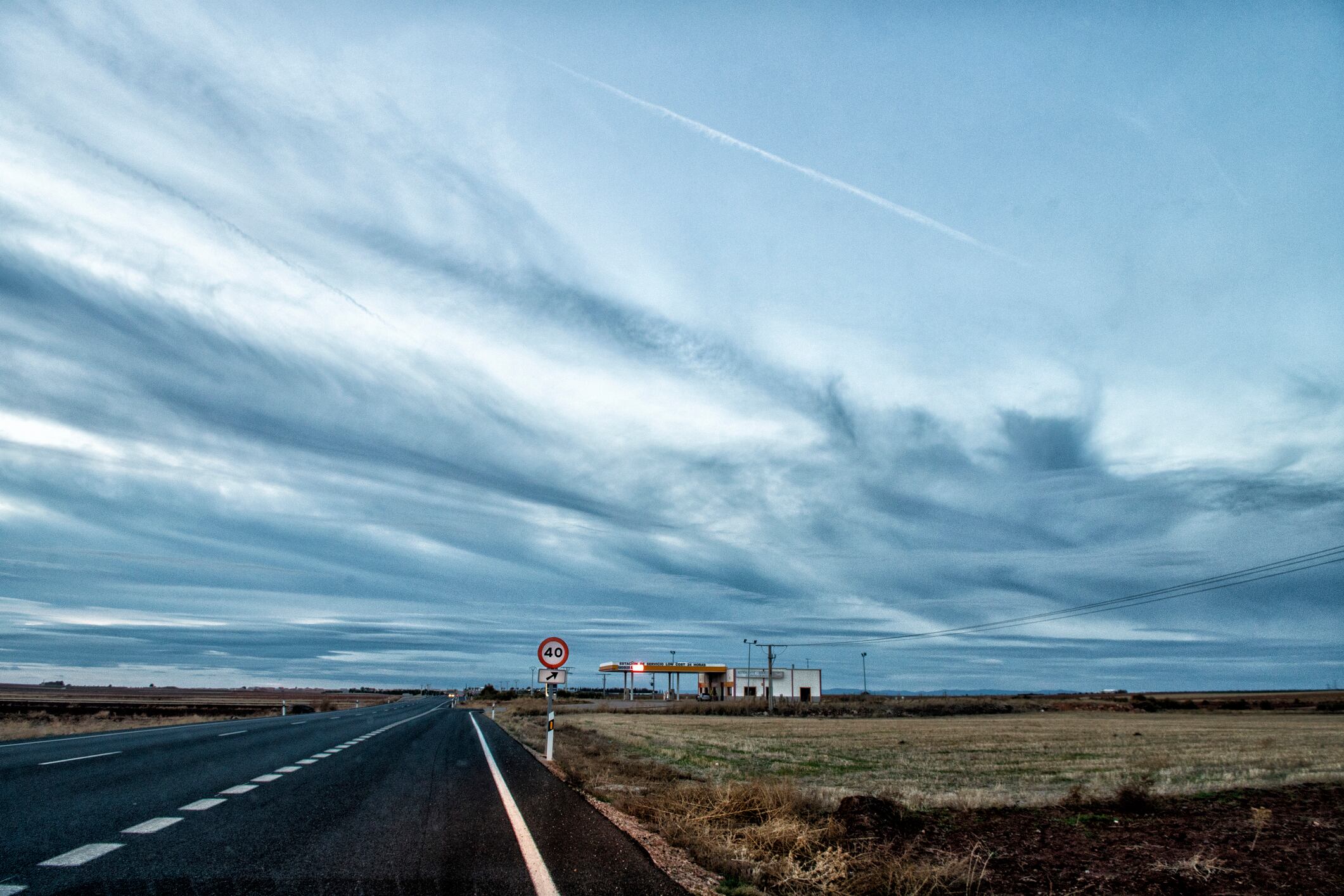Gasolinera rural.