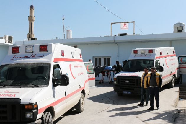 Las ambulancias del hospital West Emergency de Erbil