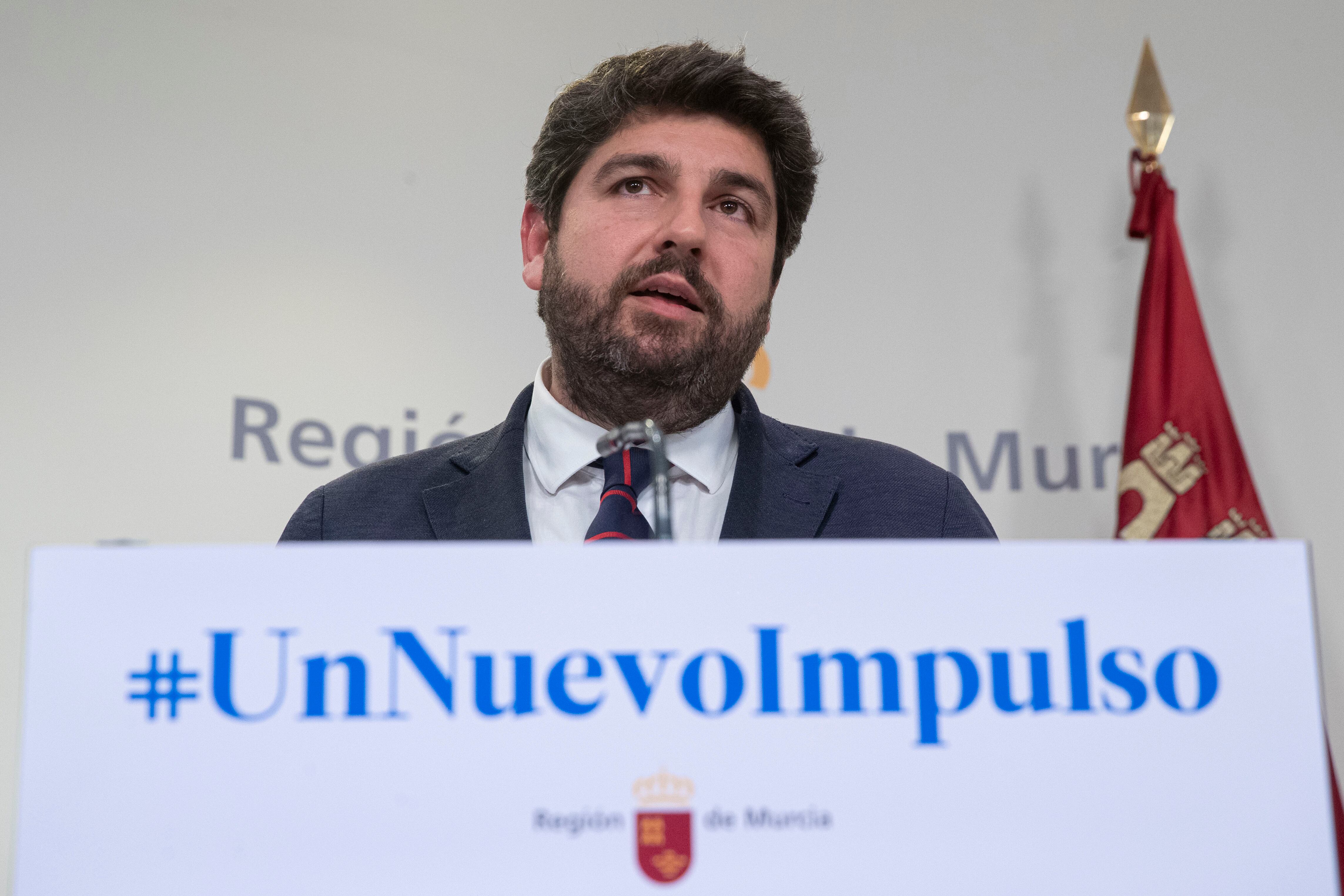 Fernando López Miras durante su intervención el lunes 16 de septiembre en San Esteban