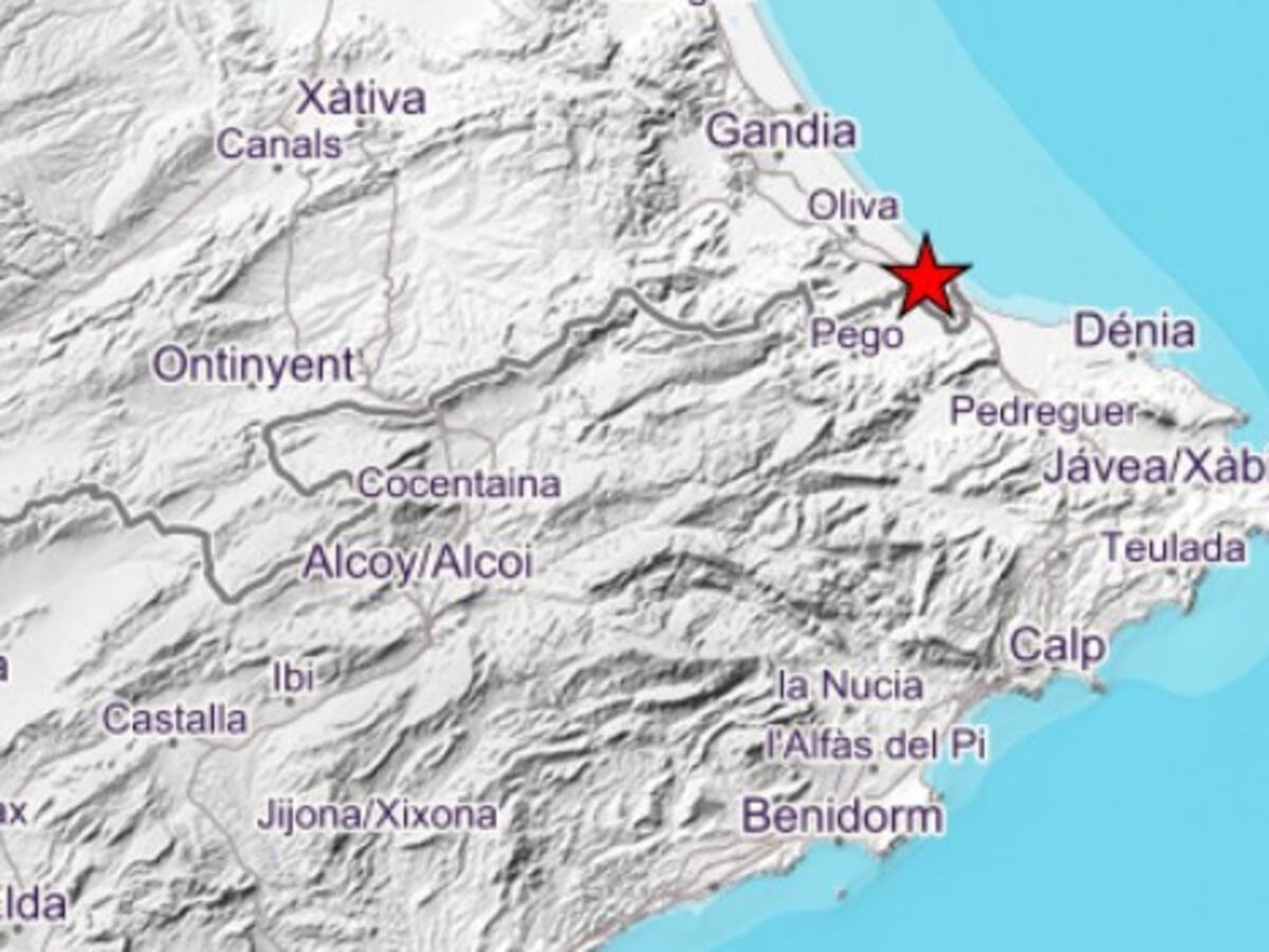 Oliva registra un terremoto que se siente en diferentes localidades de La Safor