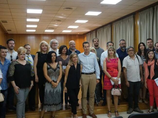 Katia Bonilla junto a sus compañeros de Corporación de Elda