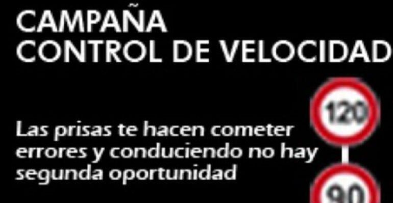 Imagen de una campaña de control de velocidad