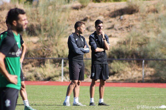 Butra (izquierda), en un entrenamiento del Toledo