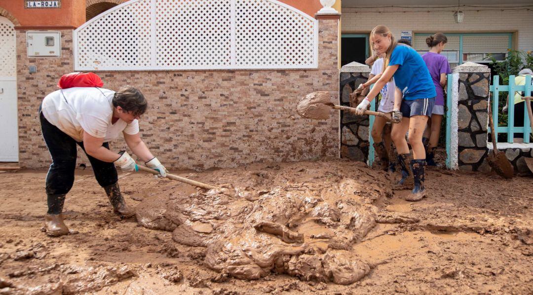 Imagen tomada en Los Nietos tras el paso de la DANA de septiembre de 2019