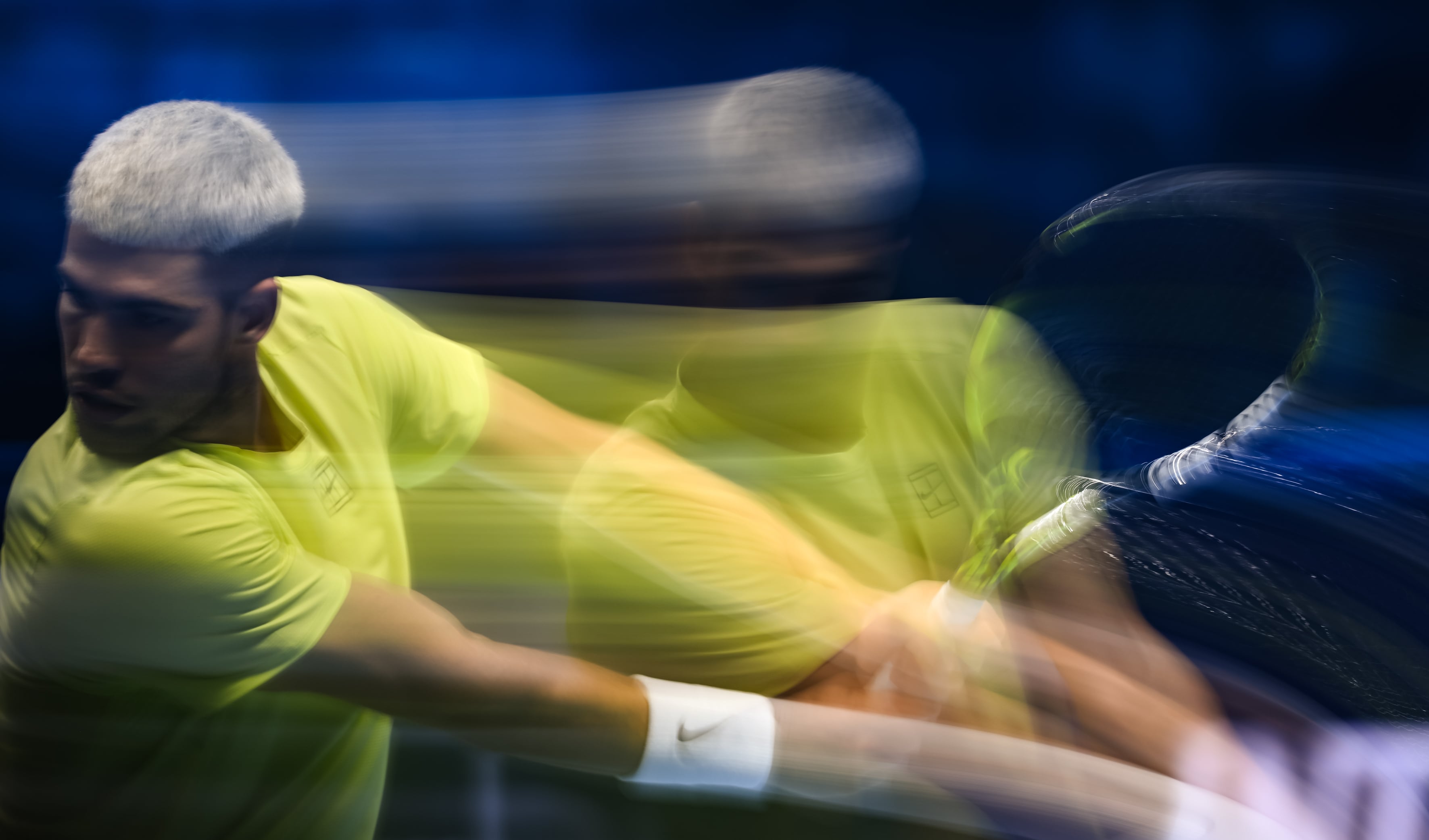 Carlos Alcaraz, durante su partido en las ATP Finals frente a Felix Auger-Aliassime
