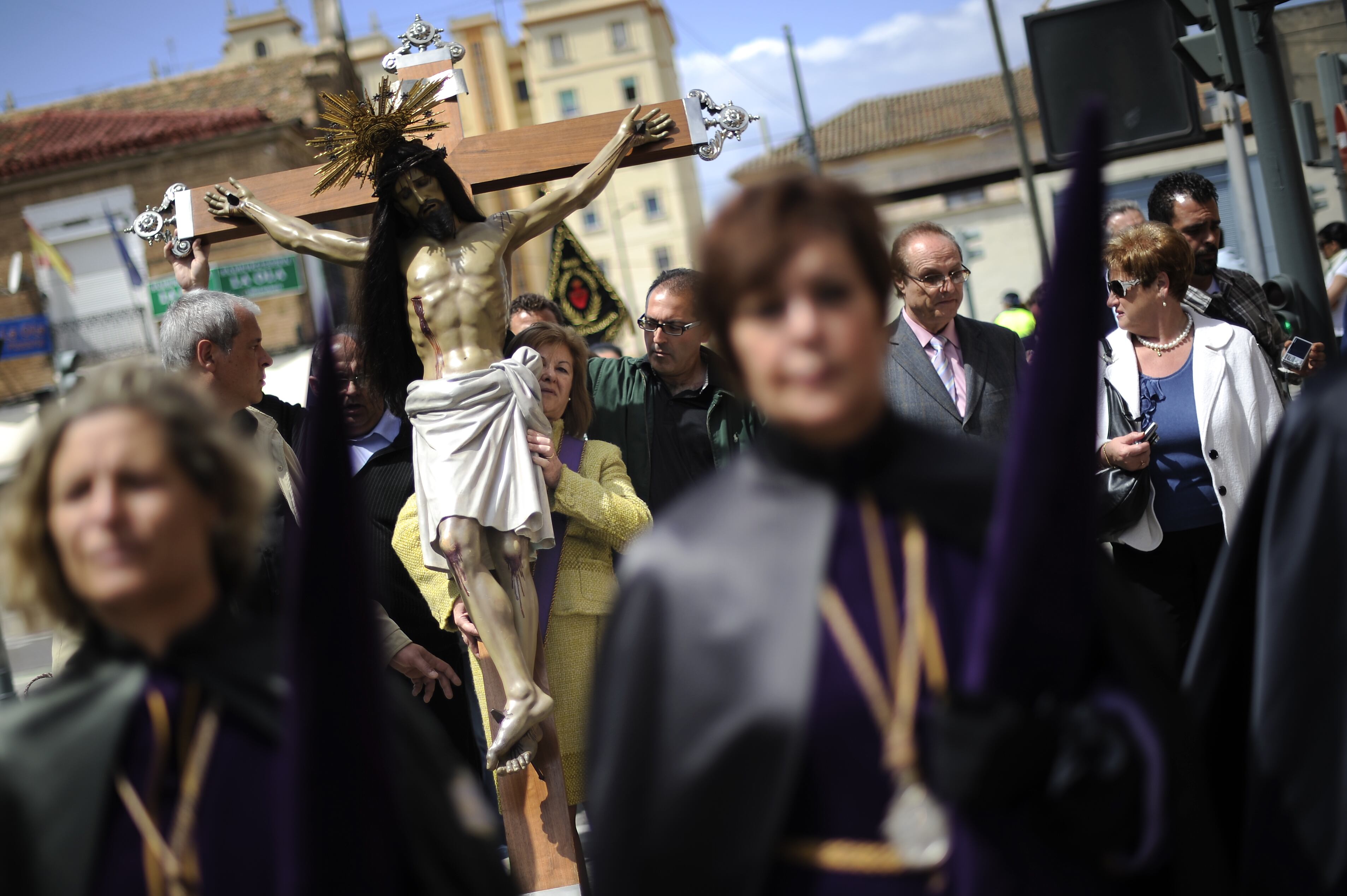 Imagen de archivo de una procesión de la hermandad del &#039;Cristo del Salvador y del Amparo&#039; en los poblados del Marítimo en València