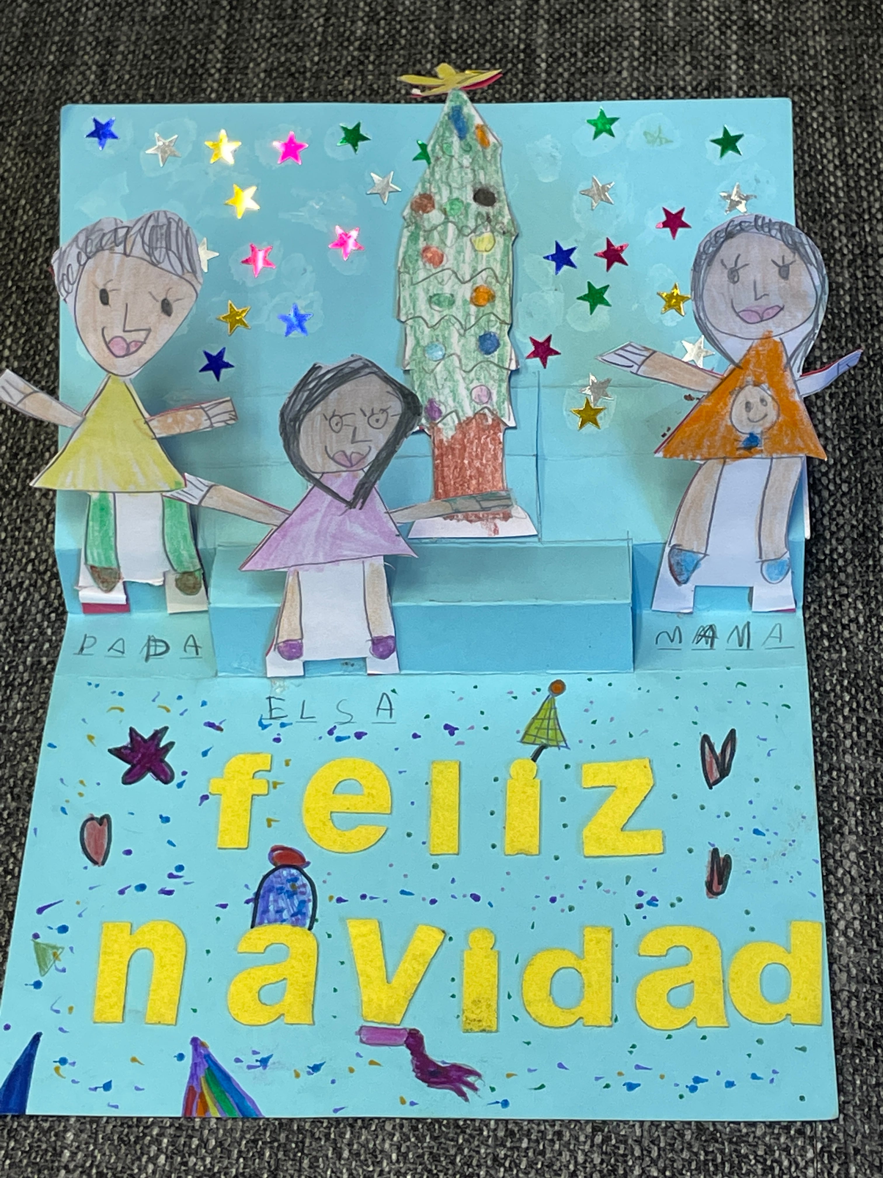 Primer premio de 3º Infantil del concurso de felicitaciones navideñas de Tres Cantos