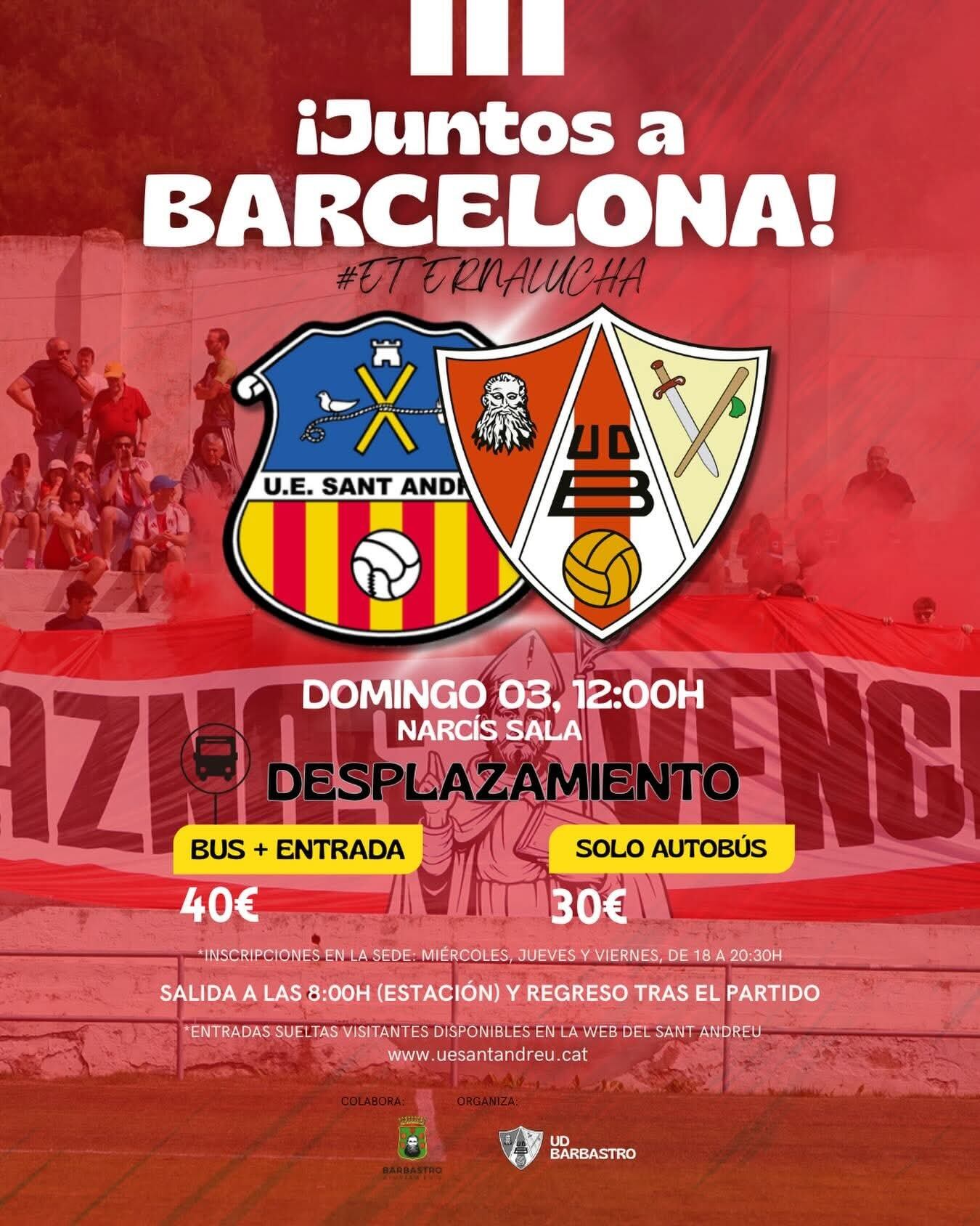 "Juntos a Barcelona" es el objetivo de la UD Barbastro