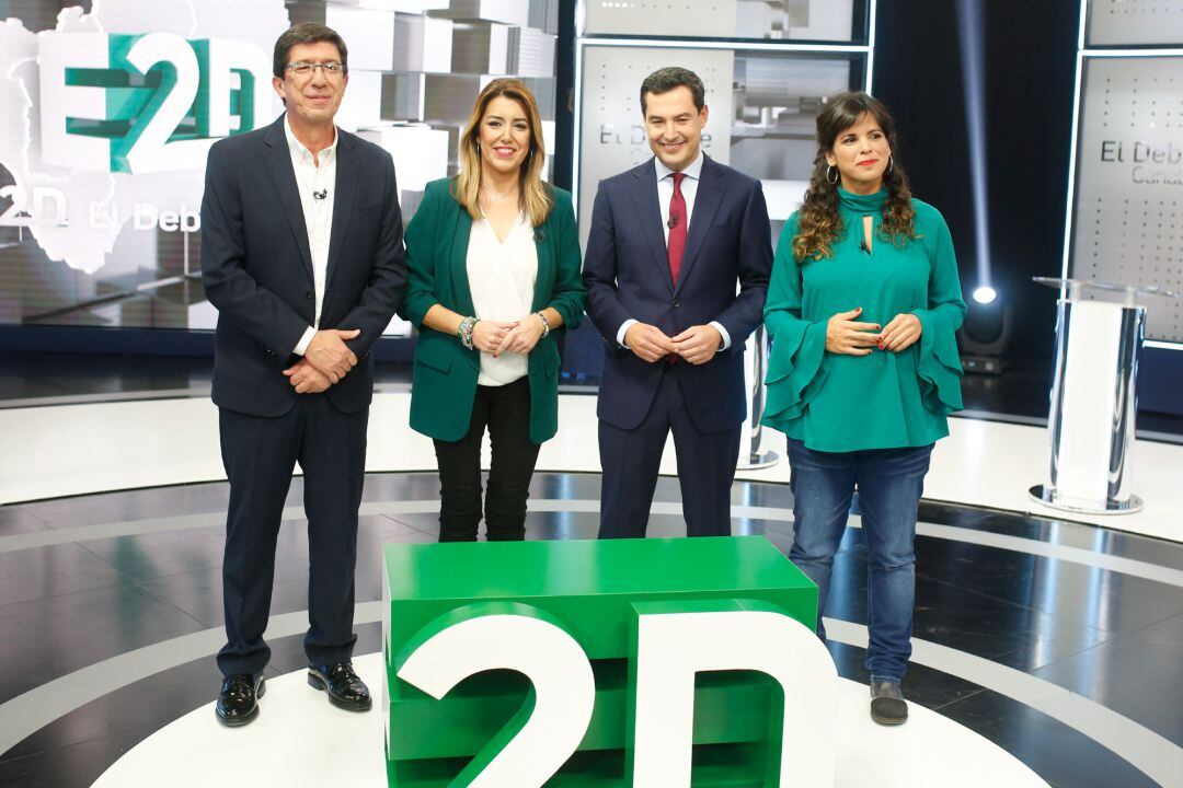 En Sevilla, debate en Canal Sur Televisión entre los candidatos a la Presidencia de la Junta