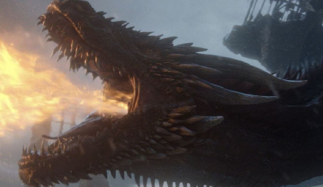 Drogon durante el último episodio.