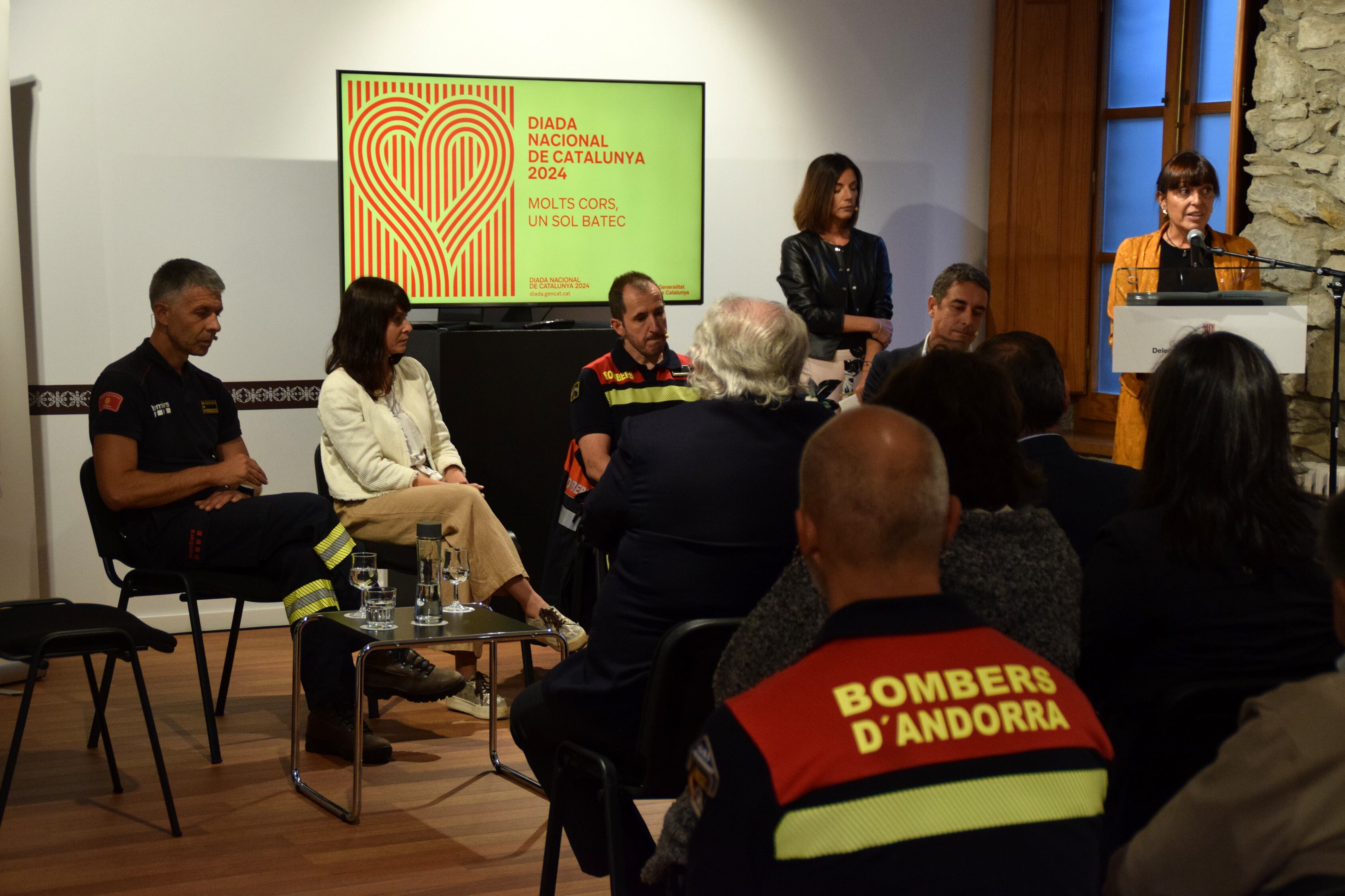 Col·loqui sobre incendis forestals de sisena generació organitzat per la Delegació de la Generalitat de Catalunya a Andorra a la sala Sergi Mas de Sant Julià.